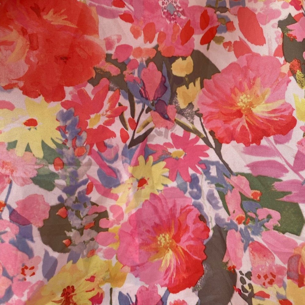 Floral Women's Trench Coat - Pink and Red - Picture 4 of 4